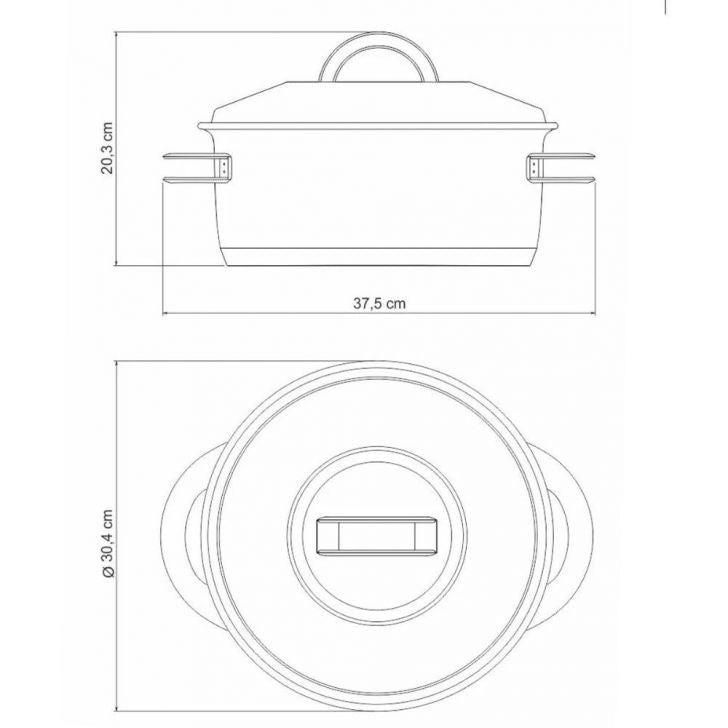 Caçarola Tramontina Solar 28cm 8,4L em Aço Inox com Fundo Triplo Cinza