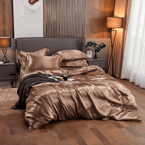 Conjunto  de Cama de Cetim ConfortPlus | 4 Peças Linha Premium